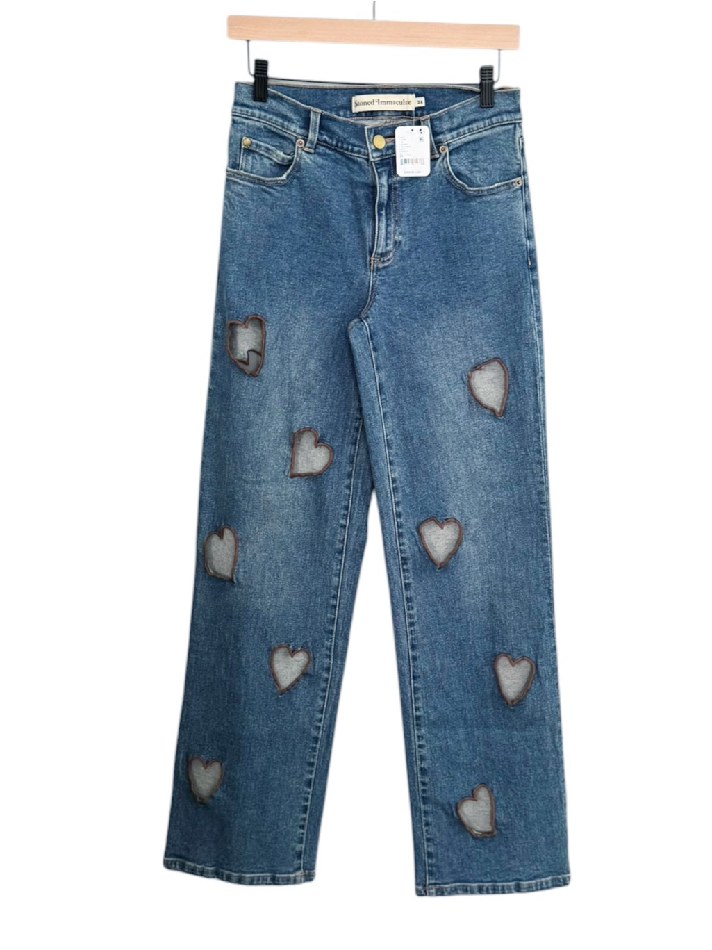 Stoned Immaculate X Free People Love Street Heart Cutout Jeans | Nwt — image 3 of 8